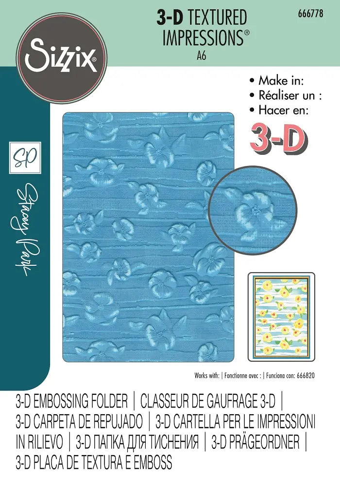 Serene Sophisticate 3-D Textured Impressions Embossing Folder by Stacey Park - Sizzix