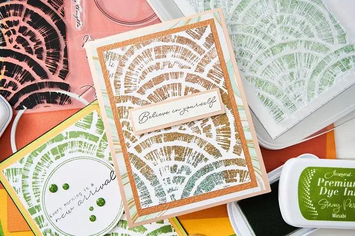 View 2 of Radiance Creative Coordinations A5 Clear Stamps (7 pack) w/ Framelits Die by Stacey Park - Sizzix