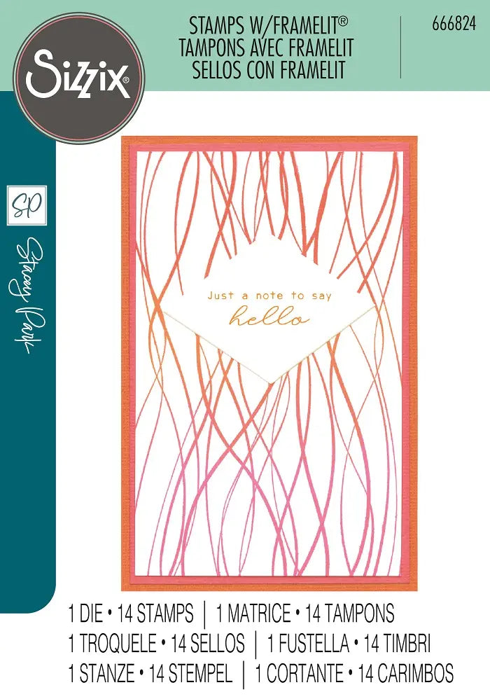 Live Wire Creative Coordinations  A5 Clear Stamps (14 pack) w/ Framelits Die by Stacey Park - Sizzix