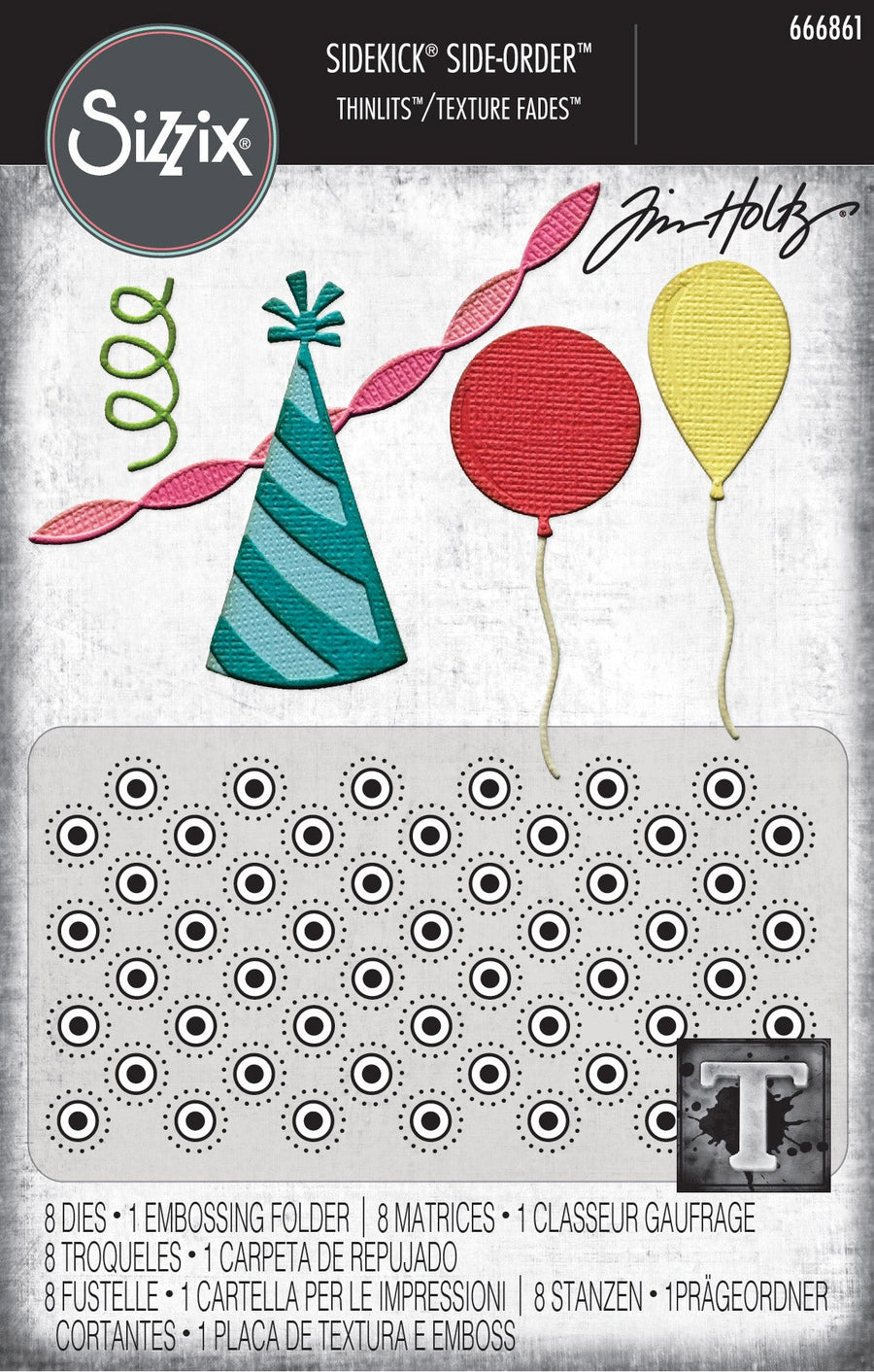 Celebrate Thinlits Dies w/ Folder Set - Vault: Sidekick Side-Order - Tim Holtz - Sizzix