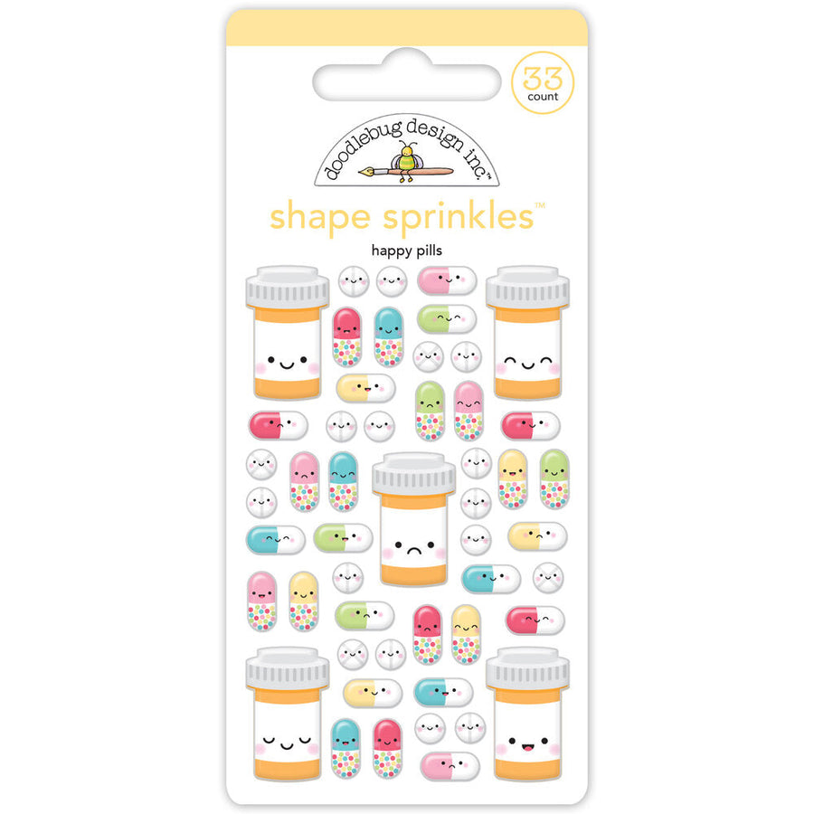 Happy Pills Shape Sprinkles - Doodlebug Design