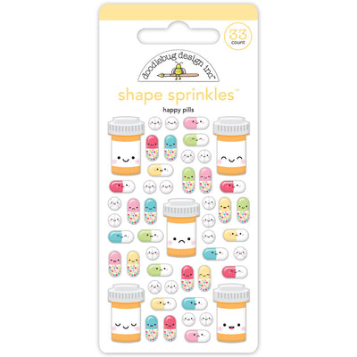 Happy Pills Shape Sprinkles - Doodlebug Design