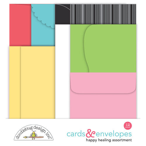 Happy Healing Assortment Cards & Envelopes - Doodlebug Design