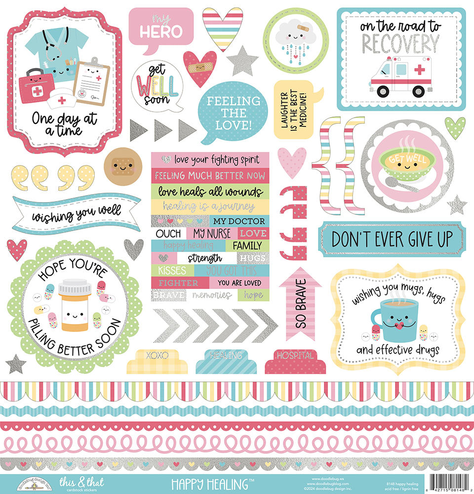 Happy Healing This & That Stickers - Doodlebug Design