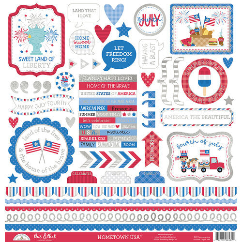 Hometown USA This & That Stickers - Doodlebug Design