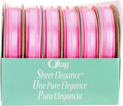 Hot Pink Sheer Elegance Ribbon (3/8") - Offray