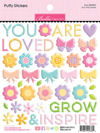 You Are Loved Puffy Stickers - Bella Blvd