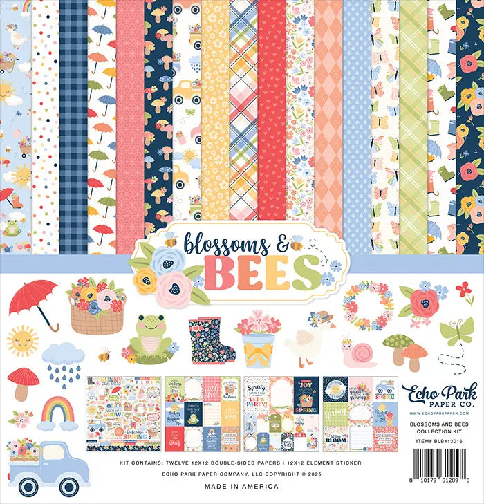 Blossoms And Bees 12" x 12" Collection Kit - Echo Park