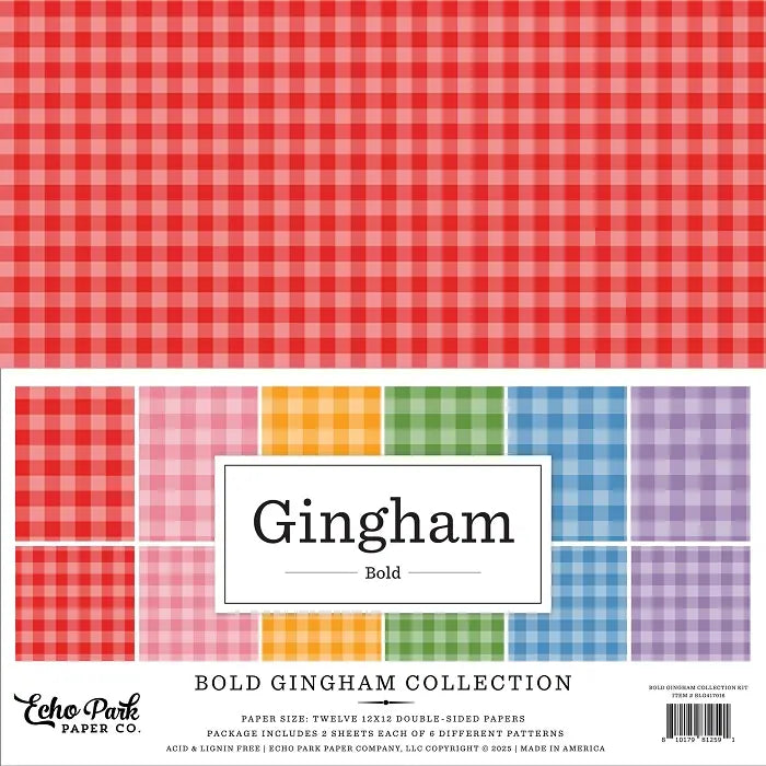 Bold Gingham 12" x 12" Collection Kit - Echo Park