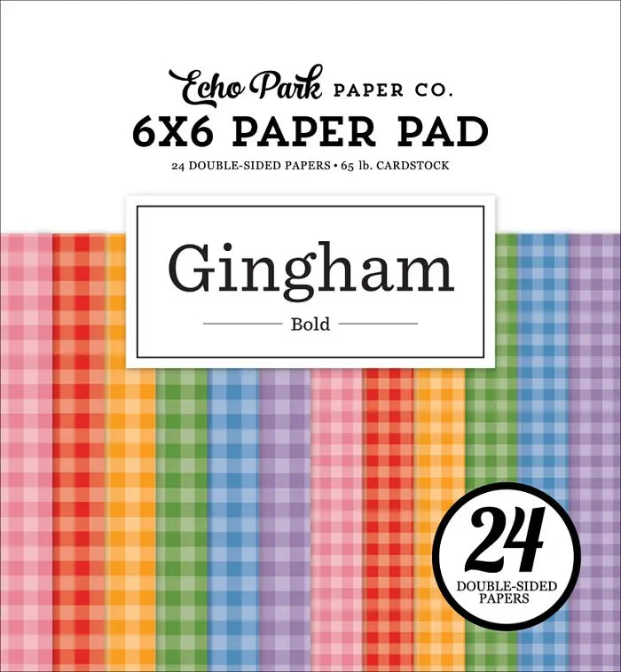 Bold Gingham 6" x 6" Paper Pad - Echo Park