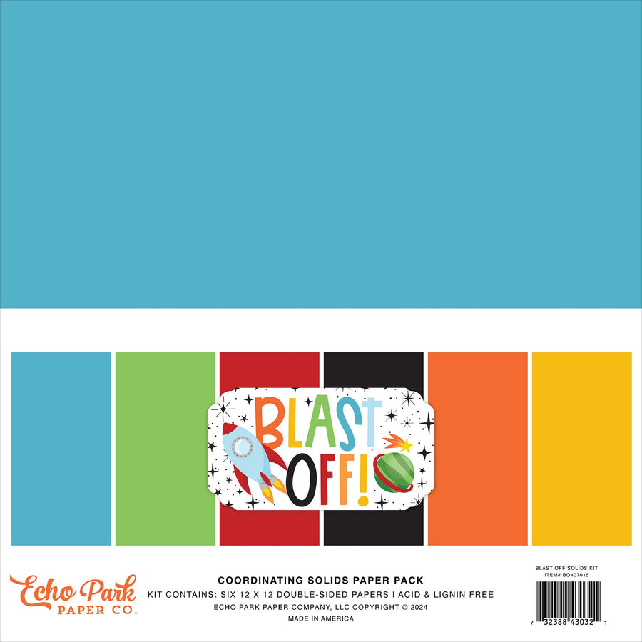 Blast Off 12" x 12" Solids Kit - Echo Park