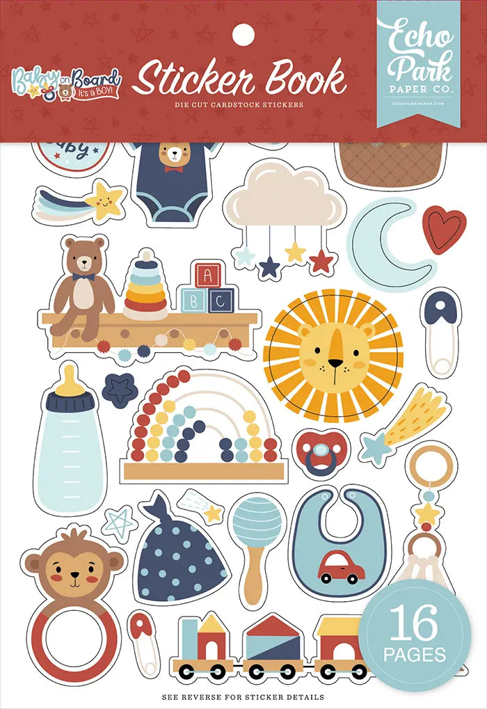 Baby On Board Boy Sticker Book - Echo Park