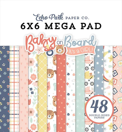 Baby On Board Girl Cardmakers 6x6 Mega Pad - Echo Park