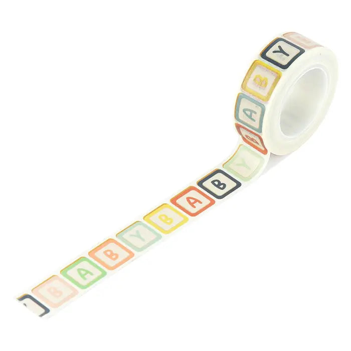 Baby Blocks Washi Tape - Baby On Board Girl - Echo Park