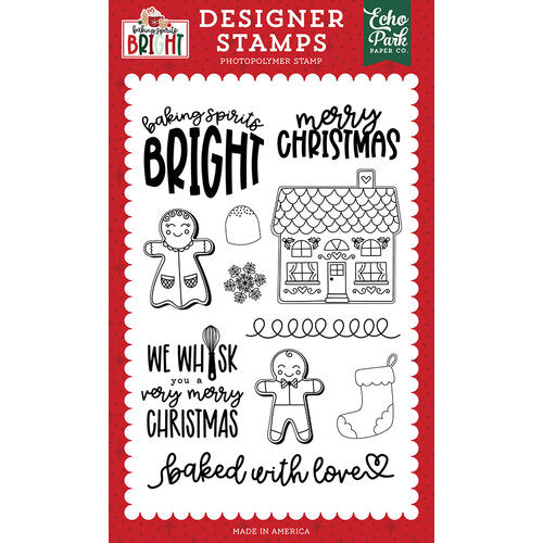 Gingerbread Stamp Set - Baking Spirits Bright - Echo Park