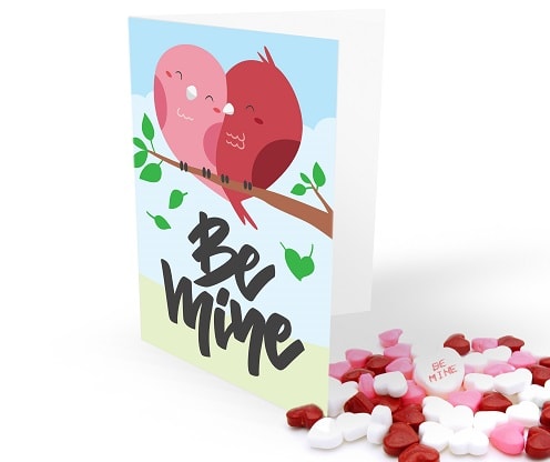 Lovebirds Unite: Be Mine Card SVG Image File Download for Valentine's Day Projects