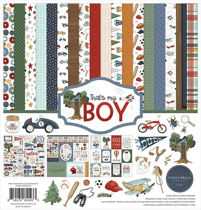 That's My Boy 12" x 12" Collection Kit - Carta Bella