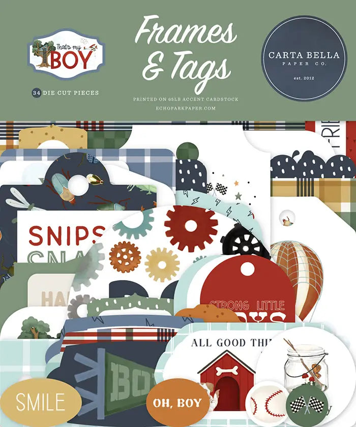 That's My Boy Frames & Tags - Carta Bella