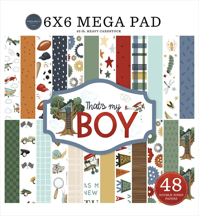 That's My Boy Cardmakers 6" x 6" Mega Pad - Carta Bella