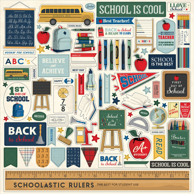 Back To School Element Stickers - Carta Bella