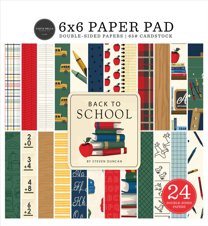 Back To School 6" x 6" Paper Pad - Carta Bella