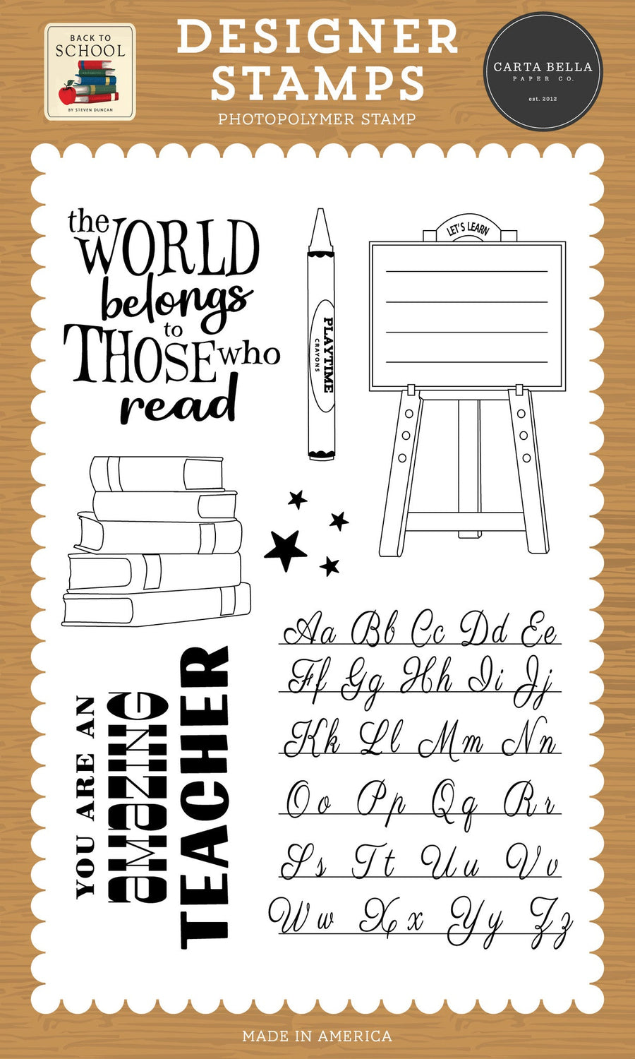 Easel Stamp Set - Back To School - Carta Bella