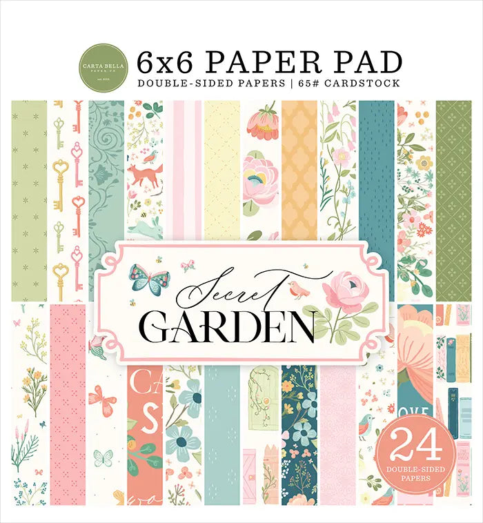 Secret Garden 6" x 6" Paper Pad - Carta Bella