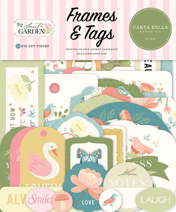 Secret Garden Frames & Tags - Carta Bella