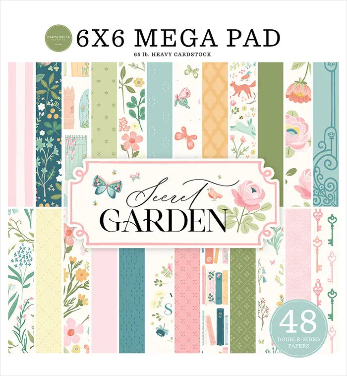 Secret Garden Cardmakers 6" x 6" Mega Pad - Carta Bella