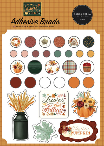 Harvest Adhesive Brads - Carta Bella