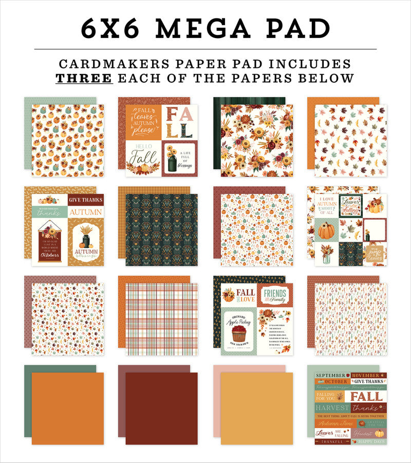 Harvest Cardmakers 6" x 6" Mega Pad - Carta Bella