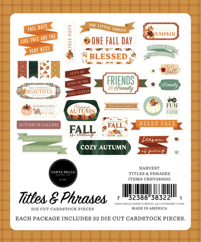 Harvest Titles & Phrases - Carta Bella