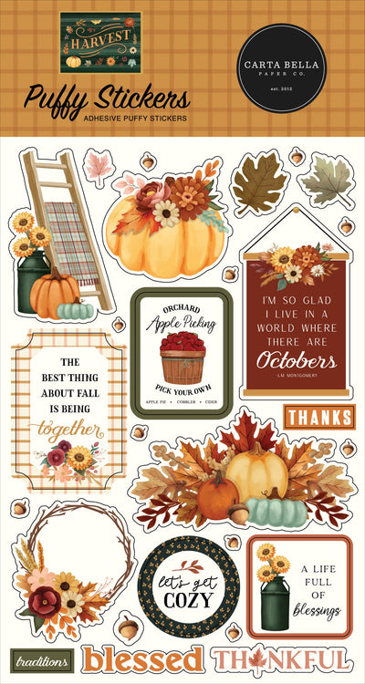 Harvest Puffy Stickers - Carta Bella