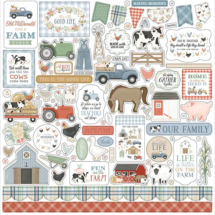 On The Farm Element Stickers - Carta Bella