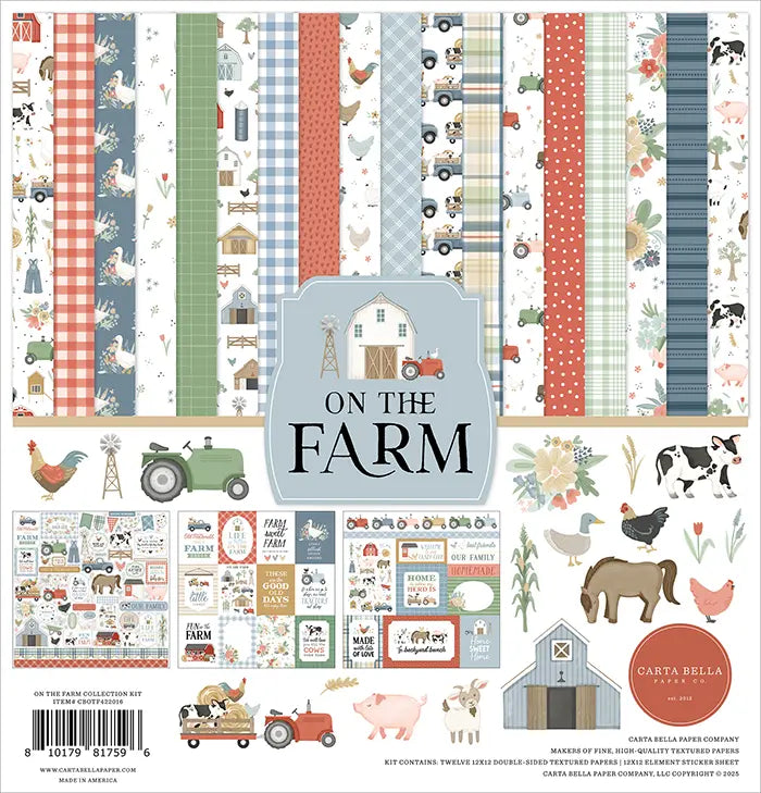 On The Farm 12" x 12" Collection Kit - Carta Bella