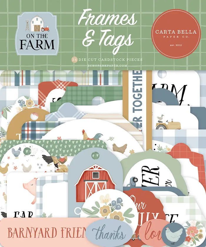 On The Farm Frames & Tags - Carta Bella