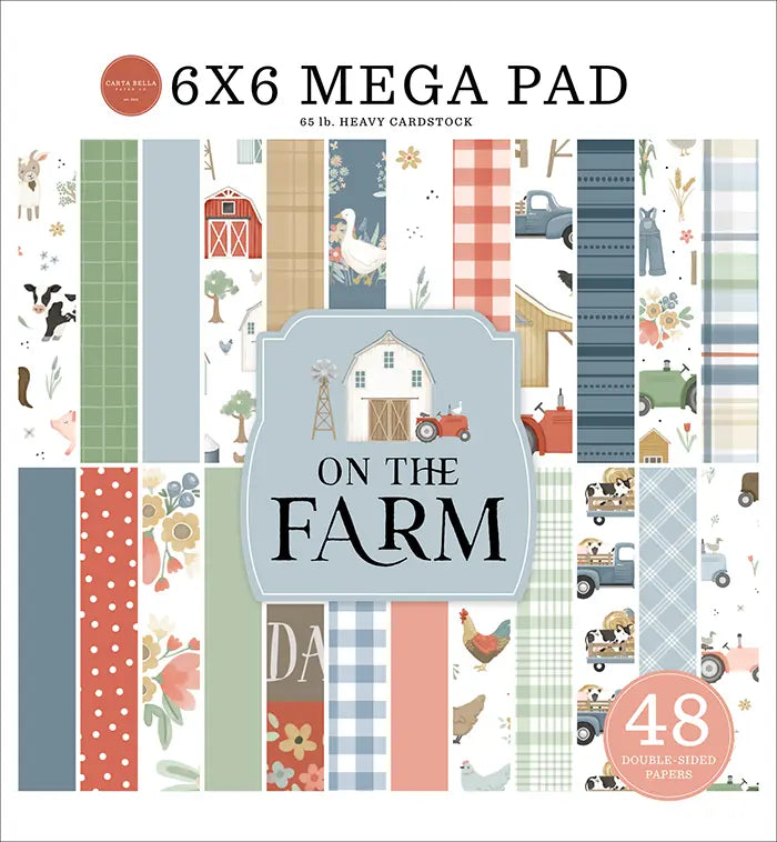 On The Farm Cardmakers 6" x 6" Mega Pad - Carta Bella