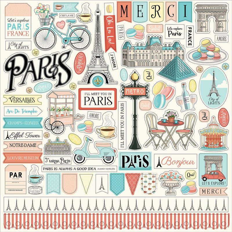 Paris Element Stickers - Carta Bella