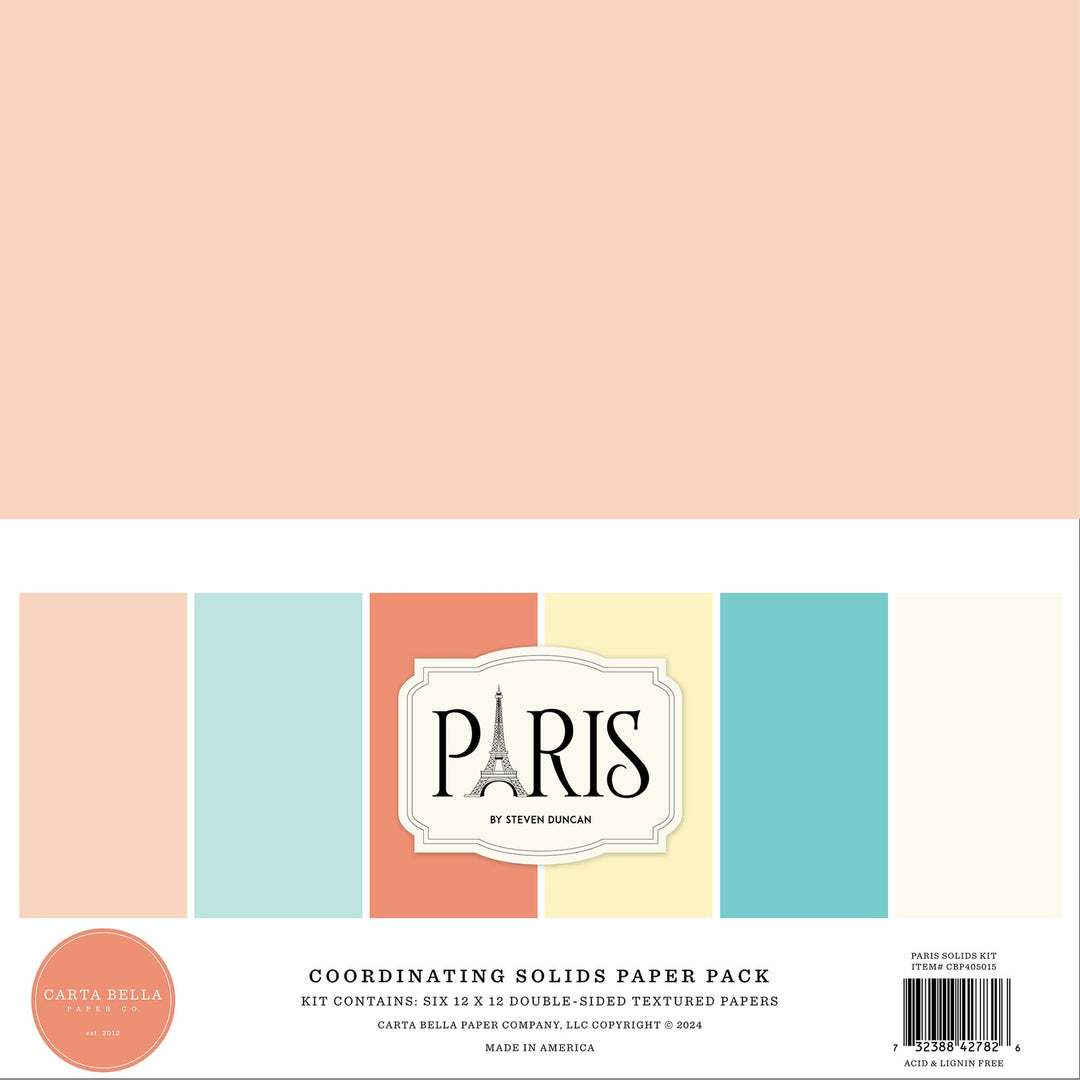 Paris 12" x 12" Solids Kit - Carta Bella