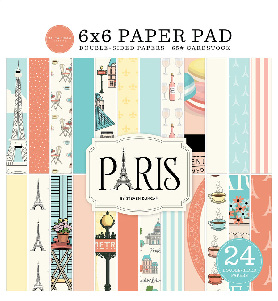 Paris 6" x 6" Paper Pad - Carta Bella