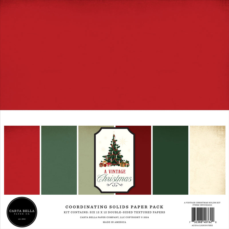 A Vintage Christmas Solids Kit - Carta Bella