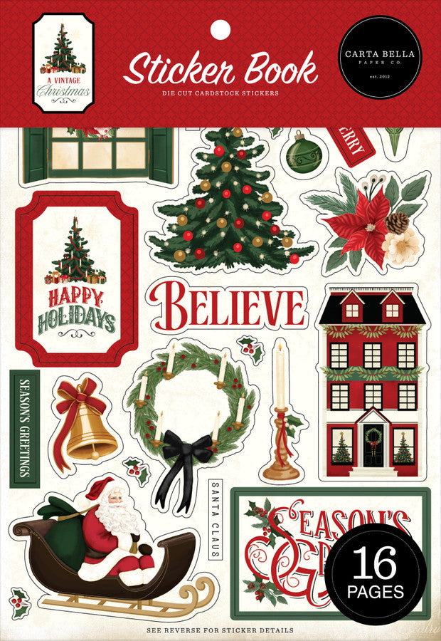 A Vintage Christmas Sticker Book - Carta Bella