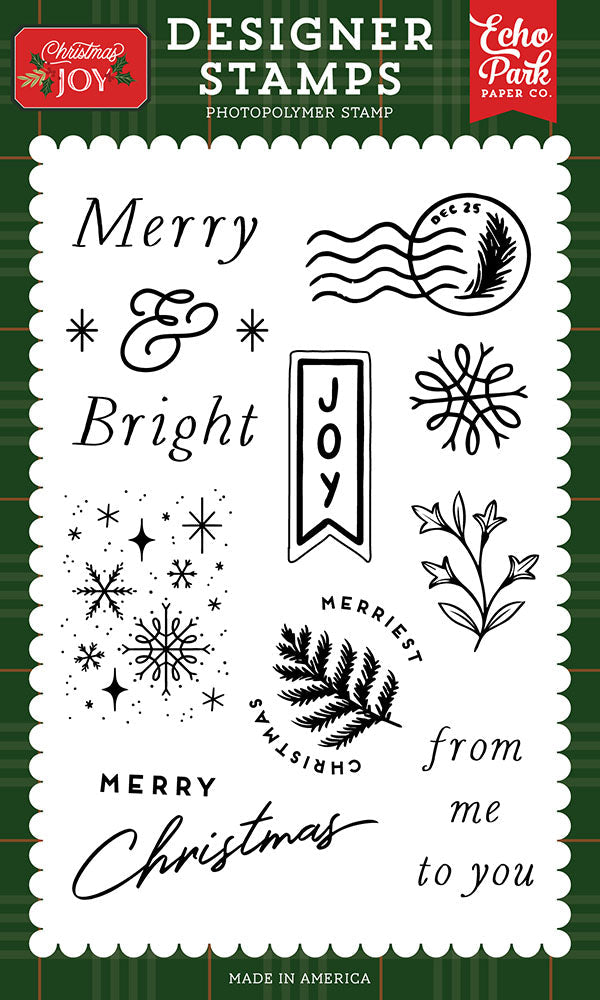 Merriest Christmas Stamp Set - Christmas Joy - Echo Park