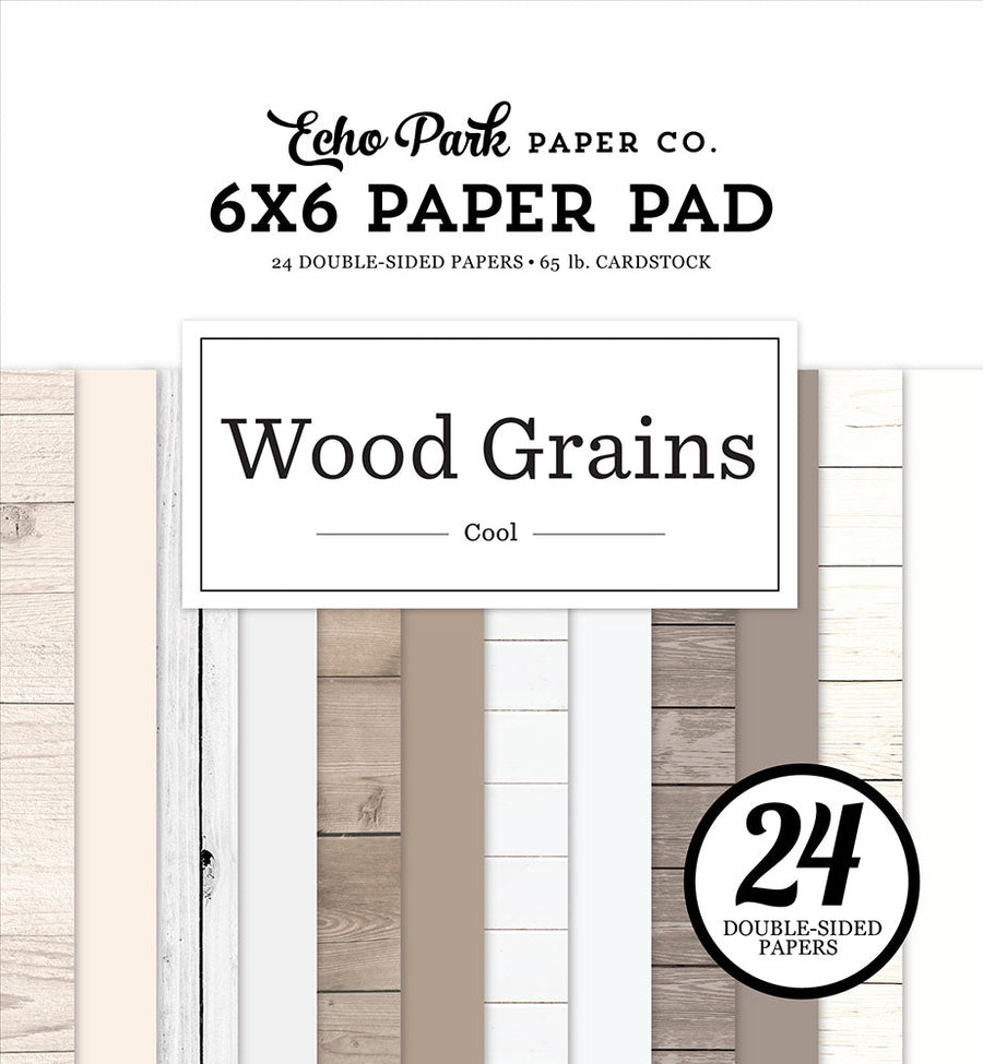 Cool Wood Grains 6" x 6" Paper Pad - Echo Park  