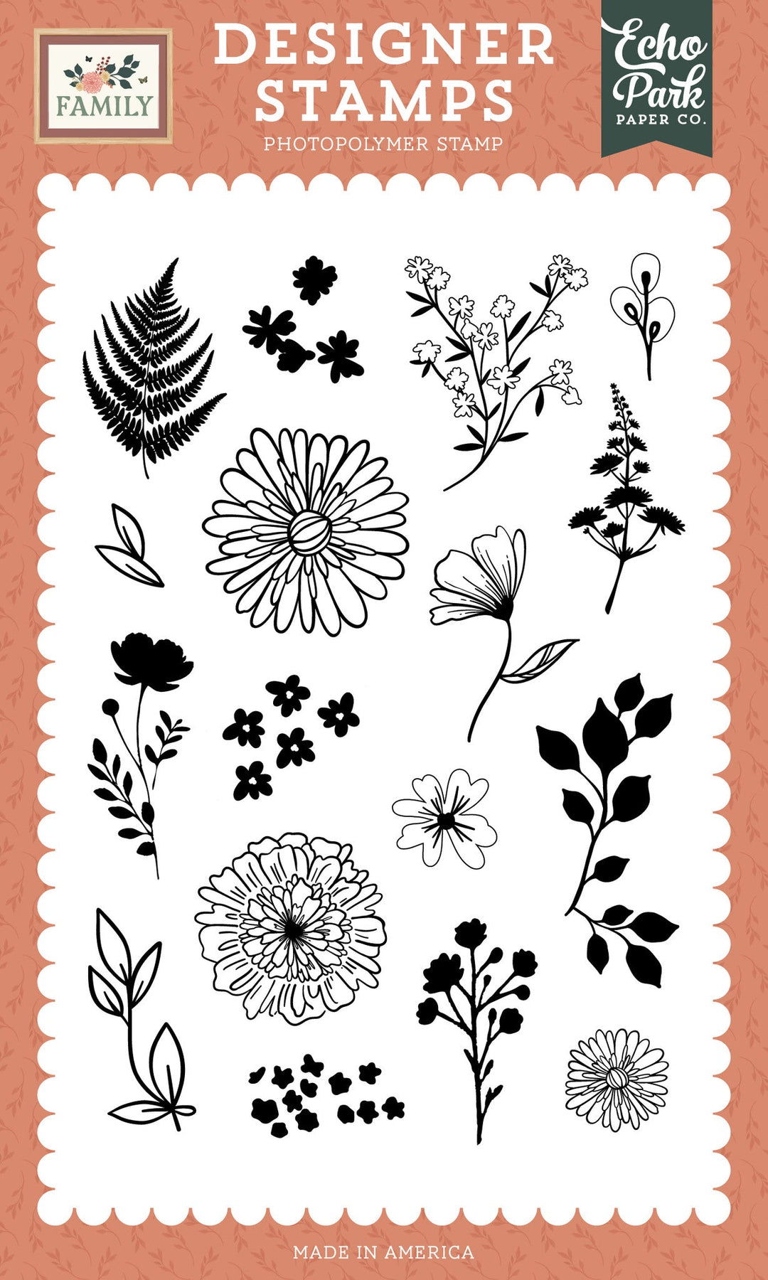 My Life Florals Stamp Set - Family - Echo Park