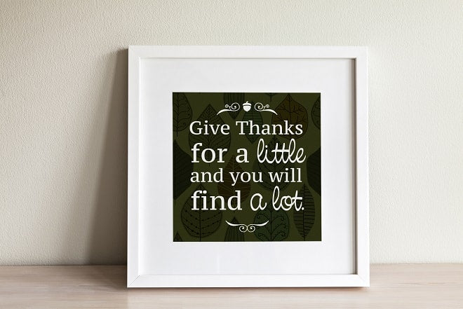 Give Thanks SVG Image File Download for Craft Projects