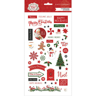 Holly and Ivy Chipboard Stickers - PhotoPlay