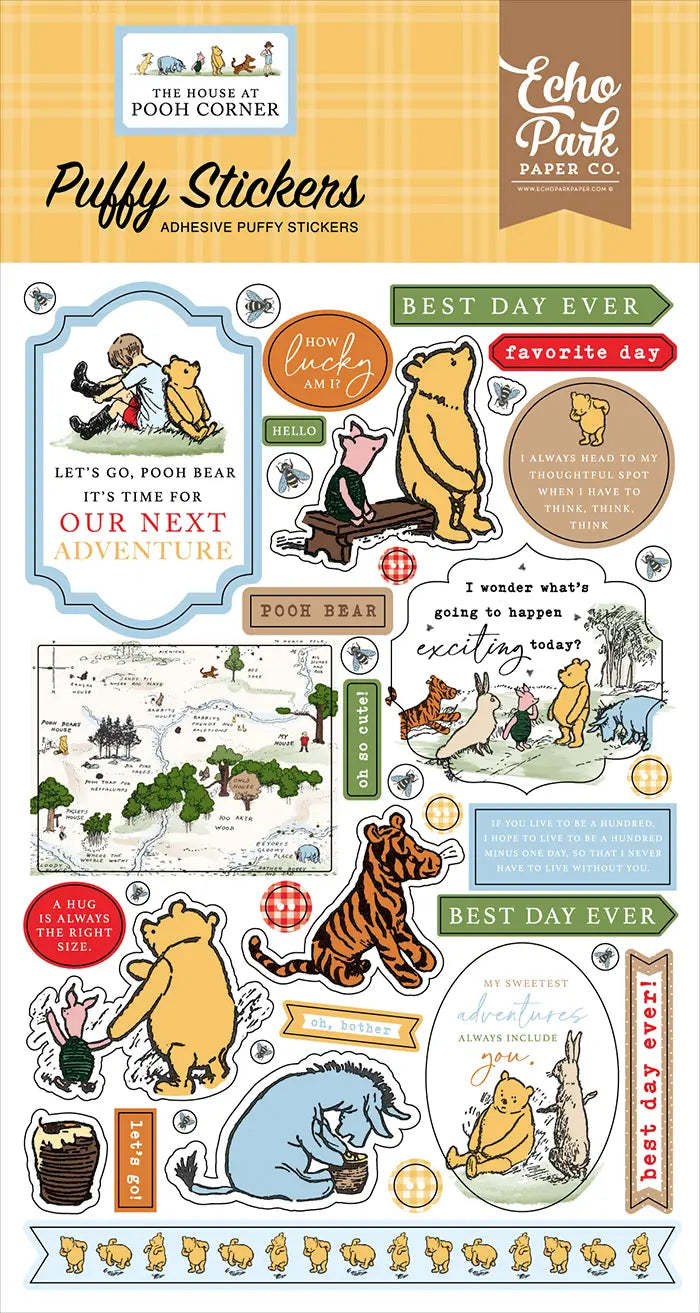 The House At Pooh Corner Puffy Stickers - Echo Park