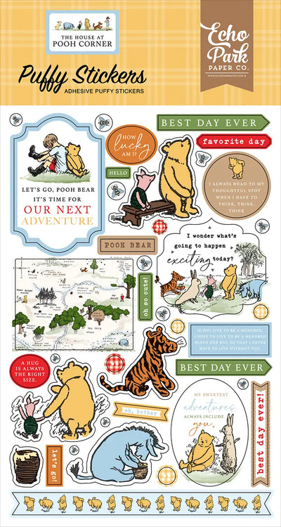 The House At Pooh Corner Puffy Stickers - Echo Park