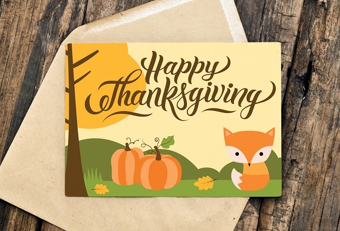 Happy Thanksgiving Greeting Card SVG Image File Download for Thanksgiving Projects